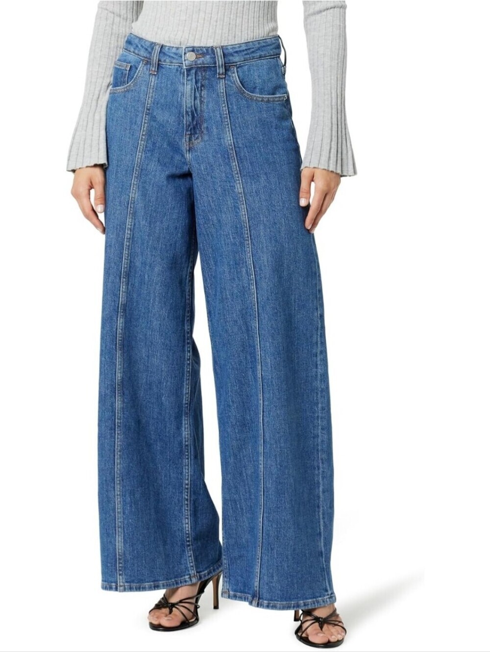 The Drop Womens Medium Indigo Blue Frida Relaxed Wide Leg Y2k Jeans NWT Size 25